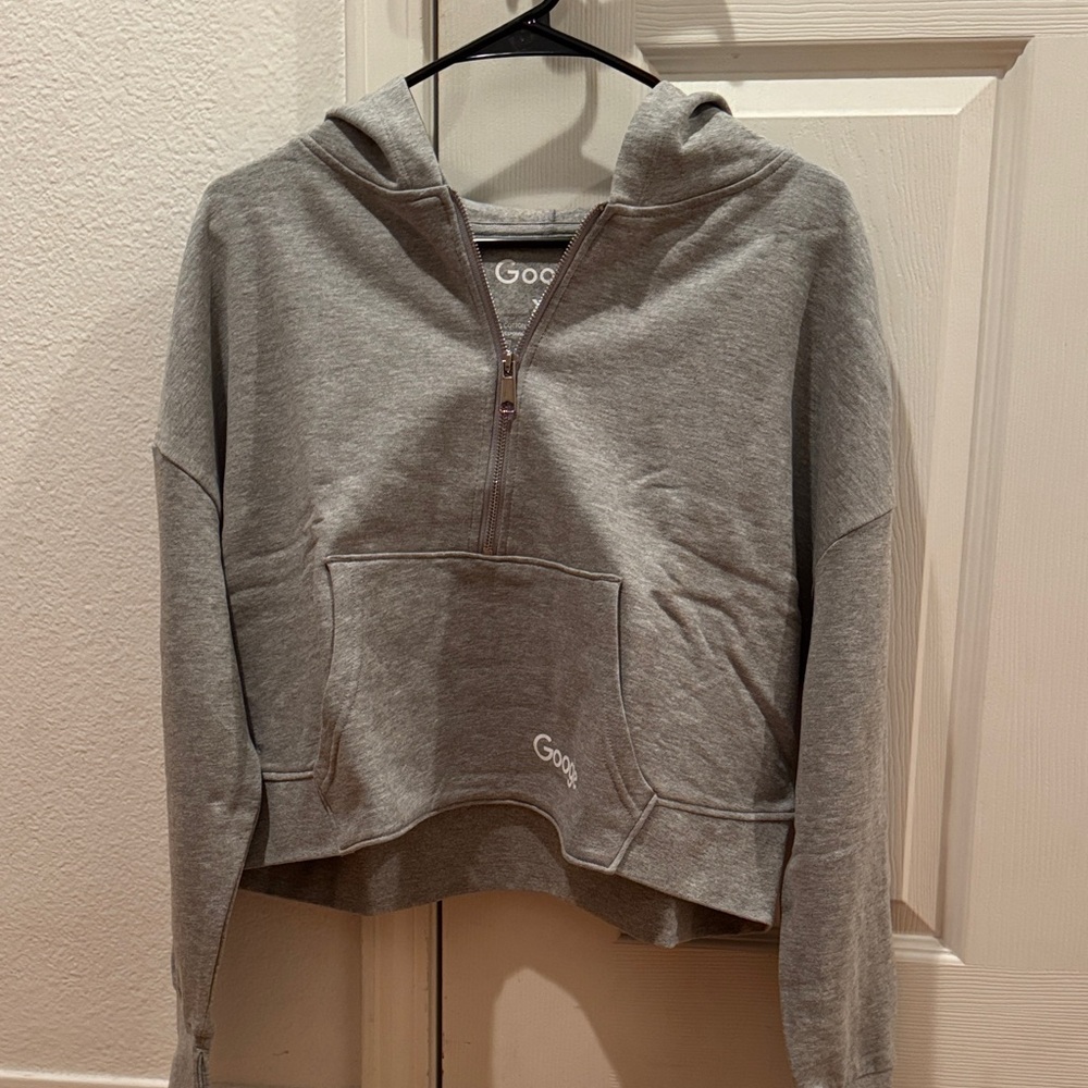 Google Gray Hoodie with Front Pocket side XS - NWOT